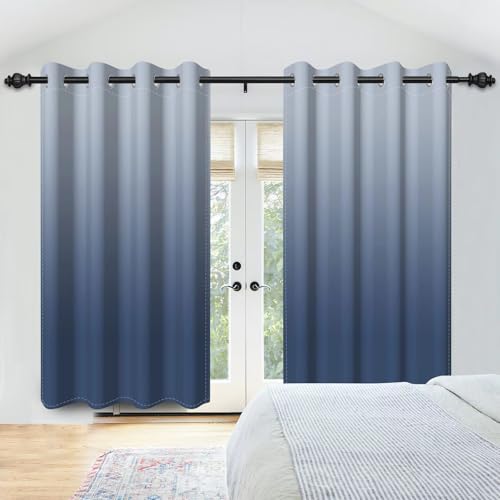 XIANGPEIFBH Farbverlaufsvorhang, 95% Verdunkelung, Wärmedämmung für Fenster, Polyester, Heimdekoration, 2 Stück für Wohnzimmer, Schlafzimmer, Vorhänge, Fenster 66(W) x(H) 180cmx2pcs von XIANGPEIFBH