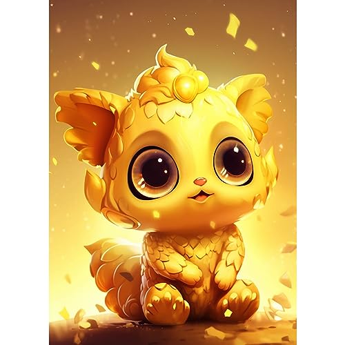 XIANGPICA 5D Diamant Painting Kits Full,Cartoon Drache Kristall Strass Diamant Stickerei Kunst Bilder, DIY Kunst Bastelbedarf für Erwachsene, Kinder, Zuhause, Wanddekoration - 30 * 40 cm von XIANGPICA