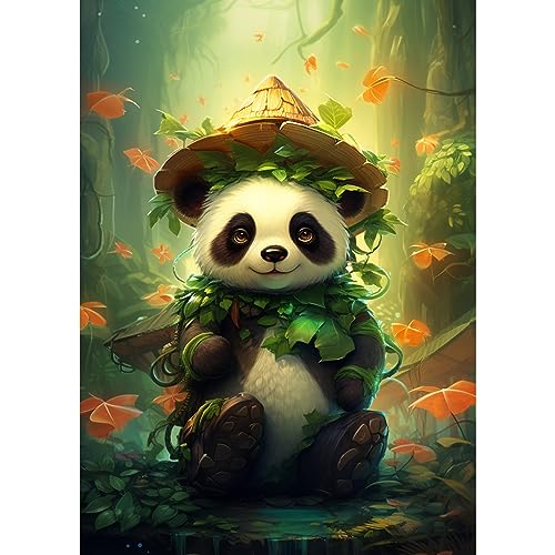 XIANGPICA 5D Diamant Painting Kits Full Drill,Cartoon Anime Panda Kristall Strass Diamant Stickerei Kunst Bilder, DIY Kunst Bastelbedarf für Erwachsene, Kinder, Zuhause, Wanddekoration - 30 * 40 cm von XIANGPICA