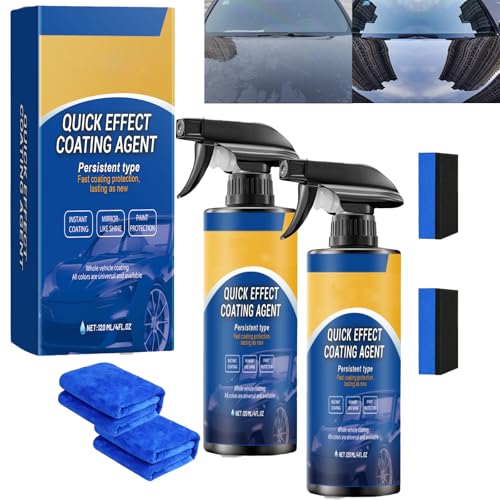 Limplex Coating Spray for Vehicles, Advanced Car Quick-Acting Coating Agent Spray, Multi-Functional Car Scratch Remover Wax Polish, for All Car Models (2*Set) von XIANGSHI