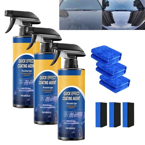 Limplex Coating Spray for Vehicles, Advanced Car Quick-Acting Coating Agent Spray, Multi-Functional Car Scratch Remover Wax Polish, for All Car Models (3*Set) von XIANGSHI