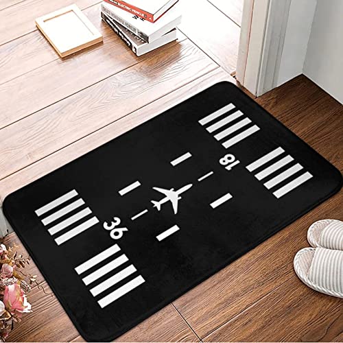 Flughafen Start- Und Landebahn Fußmatte Teppichmatte Teppiche Wohnzimmer rutschfeste Bodendekoration Badezimmer Küche Badematte Schlafzimmer Pelzteppich 80X150Cm von XIANGSOPY