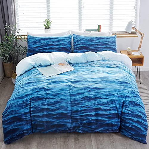 Bettwäsche 155x220 blaues Meer Bettwã¤sche-Sets Komfortabel und Weich Set Bettwäsche und 2 Kissenbezüge 80×80 für Teenager Geeignet von XIANGXIANG