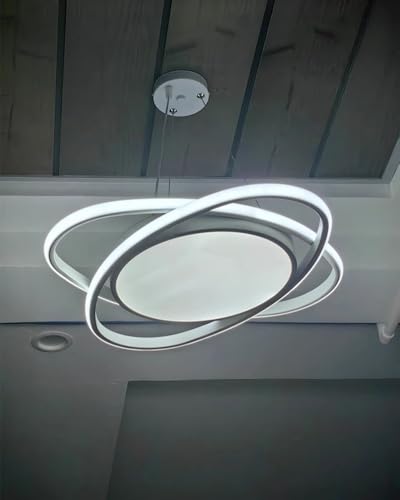 XIANHE LED Pendelleuchte Esstischlampe Dimmbar Hängeleuchte 58W Esszimmerlampe Modern Design Pendellampe Höhenverstellbar küchenlampe hängend für Küche Wohnzimmer Schlafzimmer Flur Lampe (Weiß, 52cm) von XIANHE