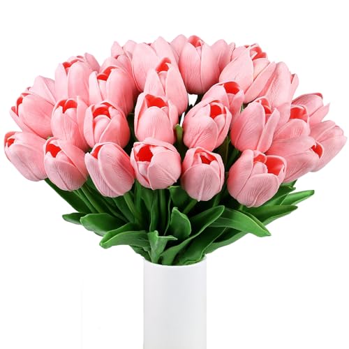 XIANNVXI 15 Stück Rosa Tulpen Künstlich wie Echt Real Touch Latex Künstliche Tulpen Rosa Fake Kunstblumen Blumensträuße Tulpe Blumen Arrangement für Muttertag Hochzeitsstrauß Party Dekor XIANNVXI 15 Stück Rosa Tulpen Künstlich wie Echt Real Touch Latex Künstliche Tulpen Rosa Fake Kunstblumen Blumensträuße Tulpe Blumen Arrangement für Muttertag Hochzeitsstrauß Party Dekor von XIANNVXI