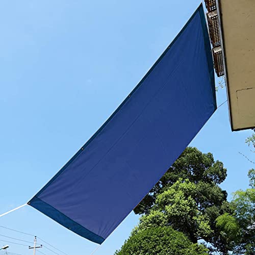 XIANPING Rechteckig Sonnensegel 0.7x1.8M Uv-Schutz Reißfestigkeit Balkonsegel mit Zubehör Hochwertigem Polyester für Camping Terrasse Garten Outdoor, Blau von XIANPING