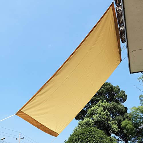 XIANPING Sonnensegel Rechteckig 0.8x2M Wetterschutz Wasserabweisend Balkonsegel mit Seilen Hochwertigem Polyester für Outdoor Garten Terrasse Balkon, Gelb von XIANPING