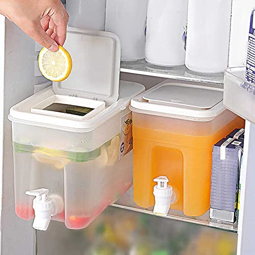 Getränkespender Kunststoff-Getränkespender 4L Kühlschrank Wasserspender mit Wasserhahn, Große Kapazität Getränkespender for Outdoor Party und den täglichen Gebrauch von XIANXIAN