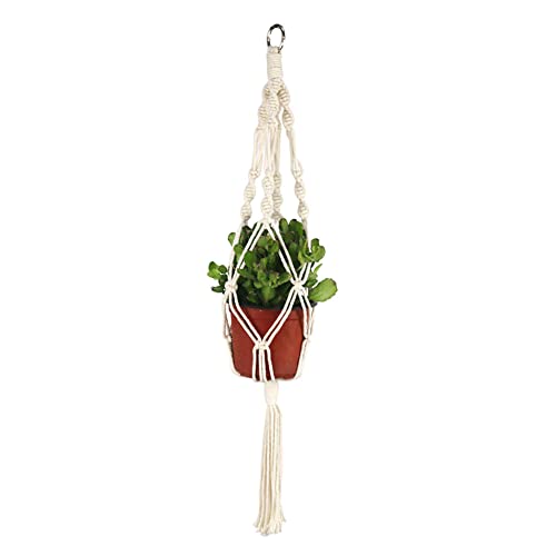 XIANXIAN Makramee Blumenampel, Blumenampeln Zum Aufhängen, Blumentopf Hängend Hängepflanze Boho Deko Hängeampel, Innen-Und Außenbaumwollseilpflanze Blumentopf Hängenden Korb von XIANXIAN