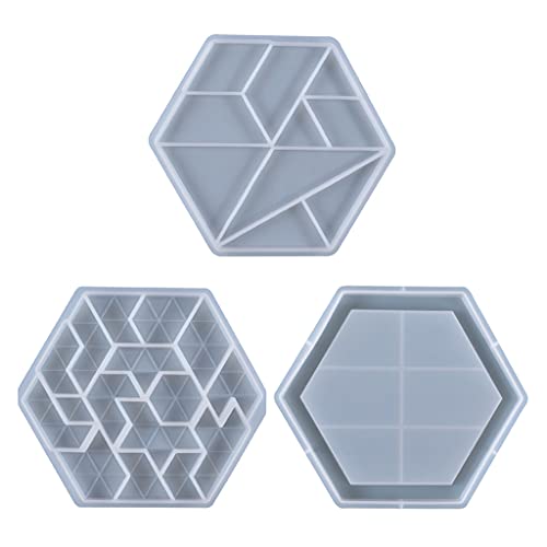 XIANZI Epoxidharz Resin Formen Silikonform Gießform Epoxy Resin Sechseckige Puzzles Form -geometrische Logik IQ-Spiel STEM Montessori Pädagogische Geschenke Geeignet Für Herausforderungen Jeden Alters von XIANZI