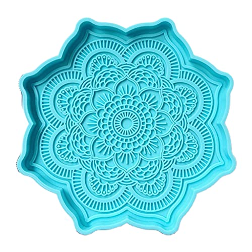 XIANZI mandala untersetzer harzform mandala untersetzer harz formen DIY Mandala Coaster Epoxidharzform Runde Tablett Cup Mat Guss Silikonform Epoxidharz Formen Silikonform Gießform Resin Formen von XIANZI