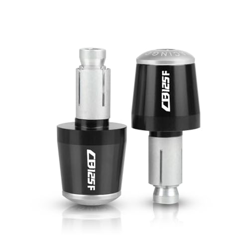 22mm Motorrad Lenkergriffe Lenkergriff Enden Stecker Für HONDA CB125F CB 125F CB 125 F 2015-2025(Black sliver) von XIAOCE