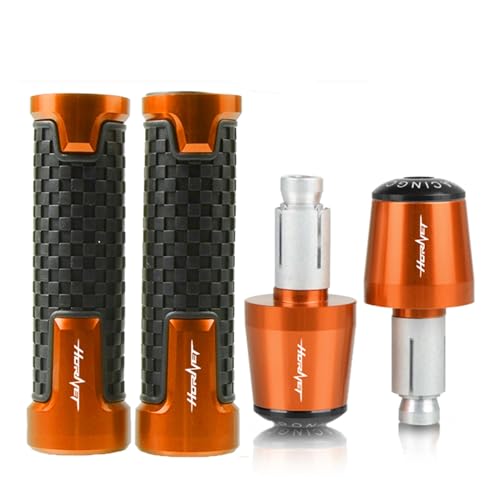 22mm Motorrad Lenkergriffe Lenkergriff Endstopfenkappe Für HONDA CB599 CB600F HORNET CB 599 600 F 2019-2025 2024 2023(Orange orange black) von XIAOCE