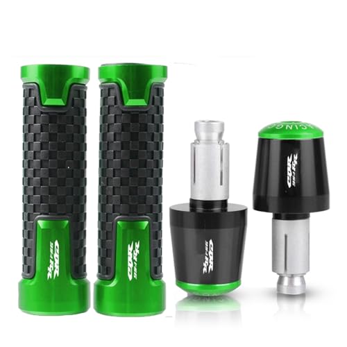 7/8 ''22mm CNC CBR954RR Motorrad Handgriffe Lenker Lenker Handgriff Enden Stecker Für HONDA CBR954RR CBR 954 RR 2024 2025(Green black green) von XIAOCE