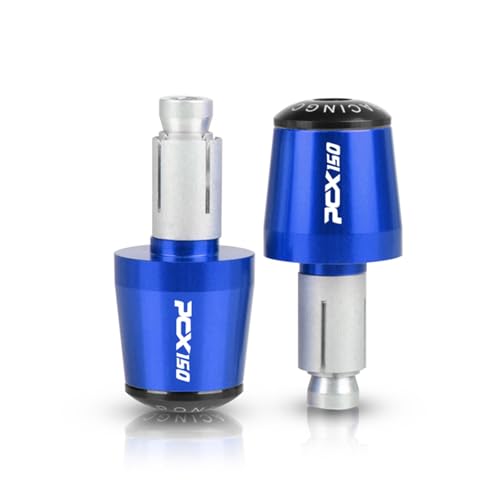 7/8 ''22mm Motorrad CNC Aluminium Lenkergriffe Abdeckung Lenkergriff Enden Stecker Für HONDA PCX150 PCX 150 2018-2025(Blue black) von XIAOCE
