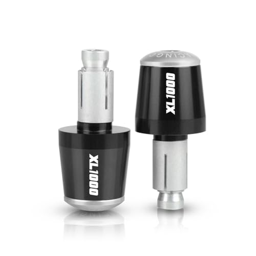 7/8 ''22mm Motorrad Handgriffe Lenker Lenker Grip Endstopfen Für HONDA XL1000 V/VARADERO XL 1000 2020-2025(Black sliver) von XIAOCE