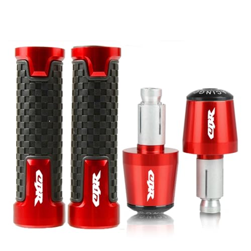 7/8 ''22mm Motorrad Lenkergriffe Lenkergriff Enden Stecker Für Honda CBR 600 CBR600F CBR 600F 600 F 2012-2025(Red red black) von XIAOCE
