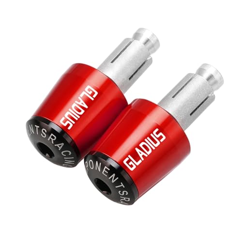 FÜR SUZUKI SFV 650 SFV650 GLADIUS 2016-2025 Motorrad Lenker Hand Grip Griff Bar End Kappe Stecker(Red black) von XIAOCE