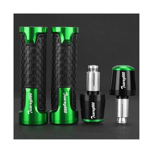 Für Aprilia Tuareg660 Tuareg 660 Motorrad Accessoreis Lenker Griffe Griff Bar Ends Anti Vibration Stecker(Green black green) von XIAOCE