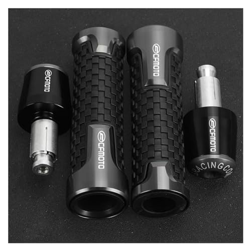Für CFMOTO CF MOTO 150NK 250NK 800NK 800MT 400NK 650NK ABS 450SR 250SR Motorrad Lenker Griffe Griff Bar Grip Enden Kappe stecker(Gray black gray) von XIAOCE
