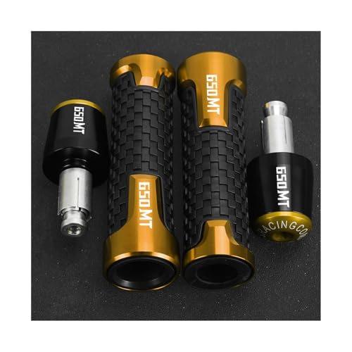 Für CFMOTO CF MOTO 650MT 650 MT Alle Jahre 2024 2023 2022 2021 Motorradzubehör Lenkergriffe Lenkergriffenden Stecker(Gold gold black) von XIAOCE
