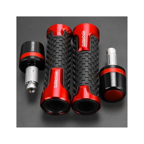 Für CFMOTO CF MOTO 650NK 650 NK 650-NK 2014-2024 2023 2022 2021 2020 Motorrad Lenker Griffe Hand Griff bar Grip Enden Stecker(Red red) von XIAOCE