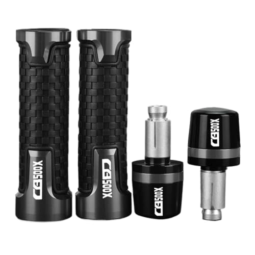 Für HONDA CB500X CB500 X CB 500X 2013-2024 2023 2022 Motorrad Lenker Griffe Griff Bar Ends Kappe Anti Vibration silder Stecker(Gray gray) von XIAOCE