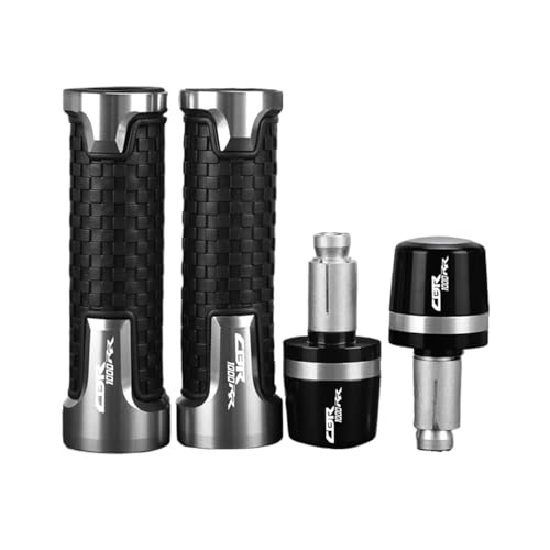 Für HONDA CBR1000RR SP FIREBLADE CBR 1000RR CBR 1000 RR 2004-2025 Motorrad Lenker Griffe Griff Bar Ends Stecker(Sliver sliver) von XIAOCE