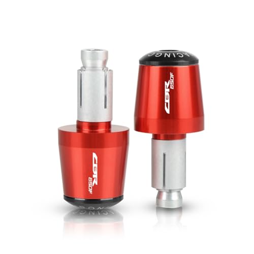 Für HONDA CBR650F CBR650 CBR 650 F 22mm Motorrad Handgriffe Lenker Lenker Grip Enden Stecker(Red black) von XIAOCE