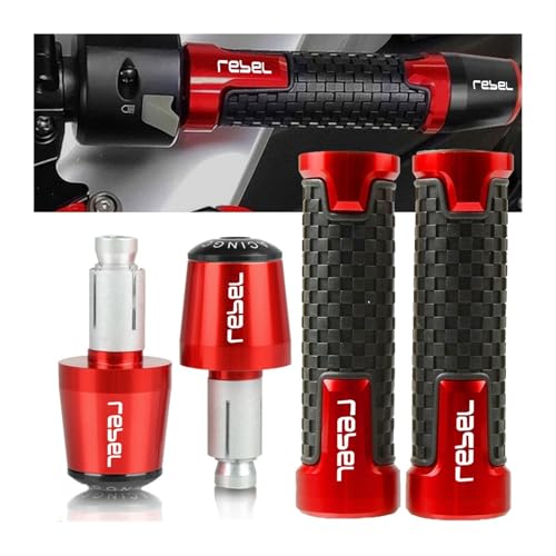 Für HONDA REBEL CMX250C CMX500 CMX300 CMX 250 300 500 Rebel Motorrad Lenker Griffe Griff Bar Grip Enden Stecker(Grau) von XIAOCE