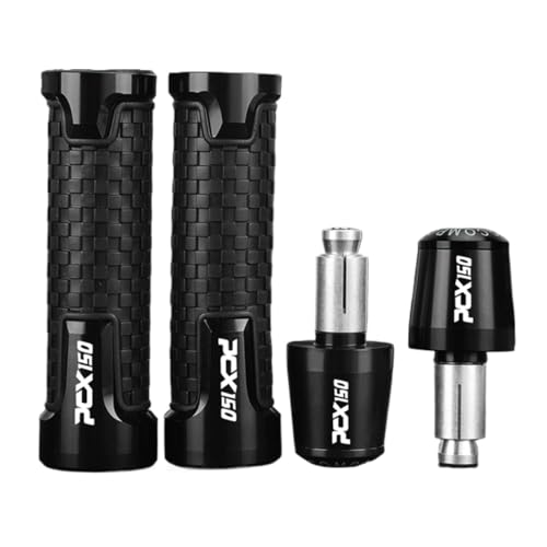 Für Honda PCX150 PCX 150 2024 2023 2022 2021 2020 Motorrad Accessoreis Lenker Griffe Griff Bar Grip Enden Stecker Kappe(Black black black) von XIAOCE