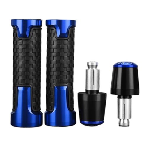 Für Honda Shadow VT 400 600 750 1100 VT400 VT600 Motorrad Accessoreis Lenker Griffe Griff Bar Grip Ende Stecker(Blue black blue) von XIAOCE