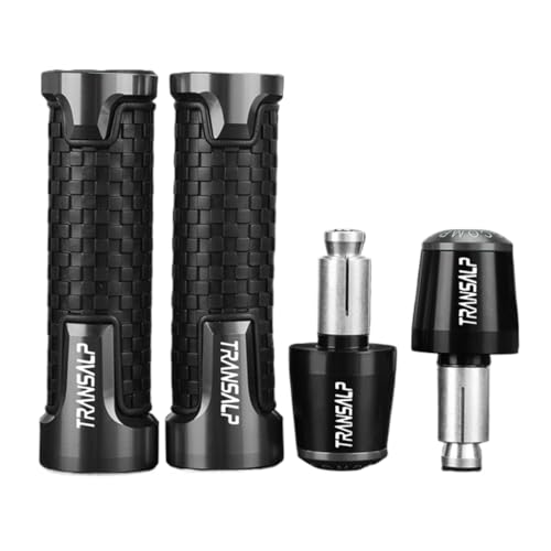 Für Honda TRANSALP 600 XL700V 700 XL 650 VY/V1-V7 Transalp Motorrad Lenker Griffe Griff Bar Ends Anti Vibration Silder Stecker(Gray black gray) von XIAOCE