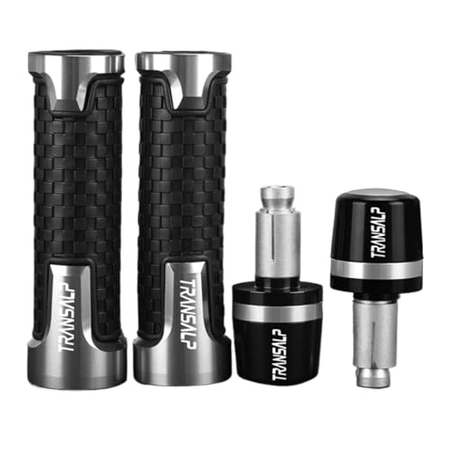 Für Honda TRANSALP 600 XL700V 700 XL 650 VY/V1-V7 Transalp Motorrad Lenker Griffe Griff Bar Ends Anti Vibration Silder Stecker(Sliver sliver) von XIAOCE