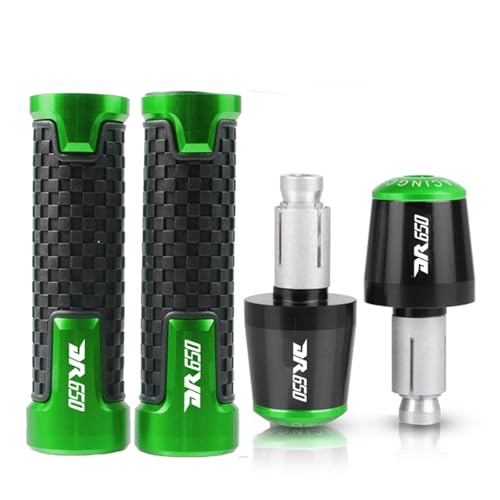 Für SUZUKI DR 650 DR650 S/SE DR650S DR650SE 2015-2025 2009 7/8'' 22mm Motorrad Handgriffe Griff bar Lenker Grip Enden Stecker(Green black green) von XIAOCE