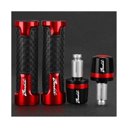 Für SUZUKI GSF 650 BANDIT GSF650S GSF650N Bandit 650 S/N 2005-2024 2023 2022 Motorrad Lenker Griffe Griff bar End Kappe Stecker(Red red) von XIAOCE