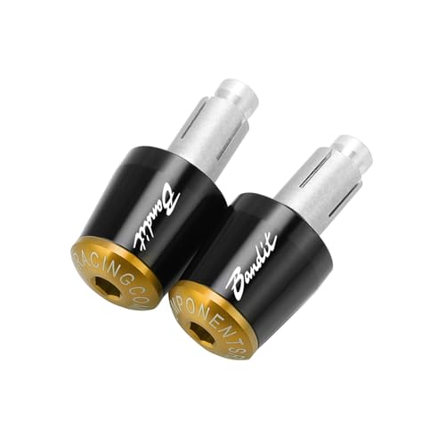 Für SUZUKI GSF1200 BANDIT GSF 1200 N/S 2017-2024 2023 2022 7/8 "22MM Universal Motorrad Lenker Griffe Griff Bar End Kappe Stecker(Black gold) von XIAOCE