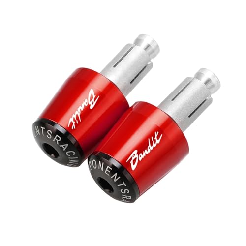Für SUZUKI GSF1200 BANDIT GSF 1200 N/S 2017-2024 2023 2022 7/8 "22MM Universal Motorrad Lenker Griffe Griff Bar End Kappe Stecker(Red black) von XIAOCE