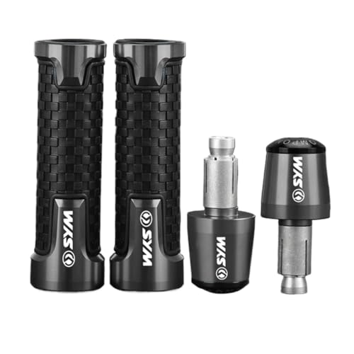 Für SYM MAXSYM 600i TL500 TL 500 DRG158 FNX150 MAXSYM 400i 600i MAX 400 600 Motorrad Lenker Griffe Griff Bar Ends Stecker kappe(Gray gray black) von XIAOCE