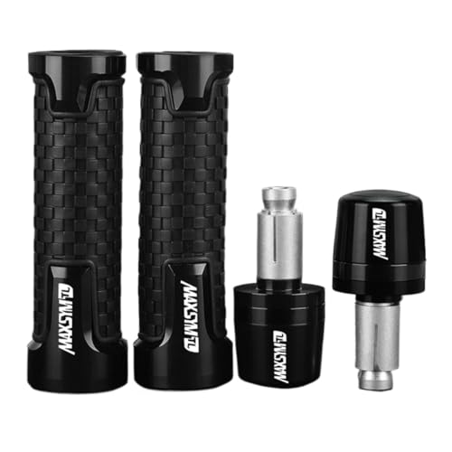 Für SYM MAXSYM TL MAXSYMTL 500 508 Maxsym TL500 TL508 2020-2025 2023 2024 Motorrad Lenker Griffe Hand Griff Grip Enden stecker(Black black) von XIAOCE