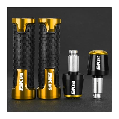 Für Suzuki B-King ABS BKING 2014-2025 7/8 "22MM Motorrad Zubehör Lenker Griffe Griff Bar Kappe End Stecker(Gold black gold) von XIAOCE