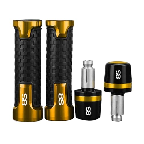 Für Suzuki GSX8S GSX-8S GSX 8S 2023-2025 Motorrad Accessoreis Lenkergriffe Lenkergriff Ende Anti Vibration Steckerkappe(Gold gold) von XIAOCE