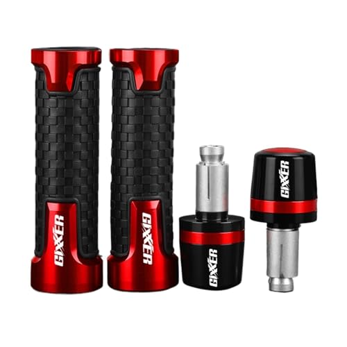 Für Suzuki Gixxer 150 Sf 250 Sf Gixxer 155 2020-2025 Motorrad Accessoreis Lenker Griffe Griff Bar Ends Stecker(Red red) von XIAOCE