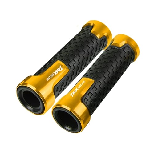 Für YAMAHA TMAX560 TMAX T-MAX 560 DX TECH MAX ABS Motorrad 7/8'' 22mm CNC Hand Griff Griffe Lenker Grip Enden Stecker(GOLD) von XIAOCE