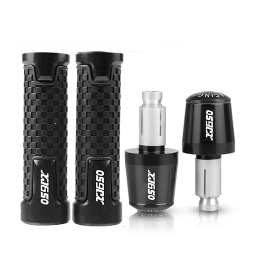 Für YAMAHA XJ650 1980 1981 1982 1983 1984 1985 XJ 650 Motorrad 7/8'' 22mm XJ650 Hand Griff Griffe Lenker Grip enden Stecker(Black black) von XIAOCE