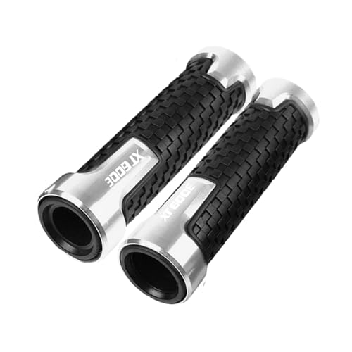Für YAMAHA XT600E XT600 E Motorrad 7/8'' 22mm Hand Griff Griffe Lenker Grip Enden Stecker 2015-2025(Silber) von XIAOCE
