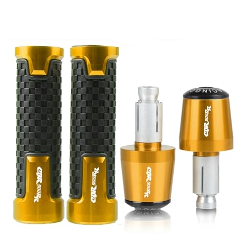 Motorrad 22mm Handgriffe Lenker Lenkergriff Enden Stecker Für HONDA CBR900RR CBR 900 RR 2021 2022 2023 2024 2025(Gold gold black) von XIAOCE