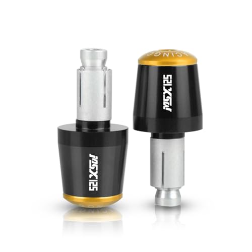Motorrad 7/8'' 22mm Handgriffe Lenker Lenkergriff Enden Stecker Für HONDA GROM MSX125 MSX 125 2014-2025 2015 2016 2017 2020(Black gold) von XIAOCE