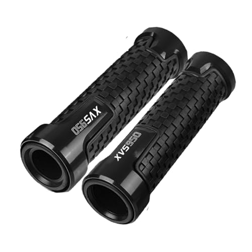 Motorrad 7/8'' 22mm Handgriffe Lenker Lenkergriff Endstopfen Slider Für YAMAHA XVS1300 XVS 1300 2015 2016 2017-2025(SCHWARZ) von XIAOCE