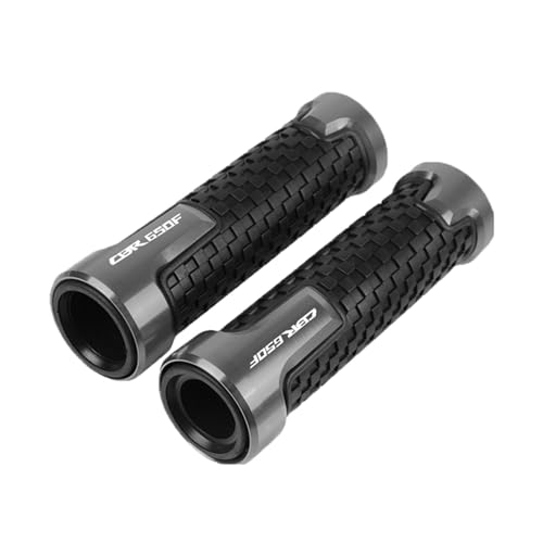 Universal 7/8 "22mm Motorrad Aluminium Anti-Rutsch-Lenker Lenker Handgriffe Für HONDA CBR650F/CB650F CBR 650 F CB 650 F(Grau) von XIAOCE